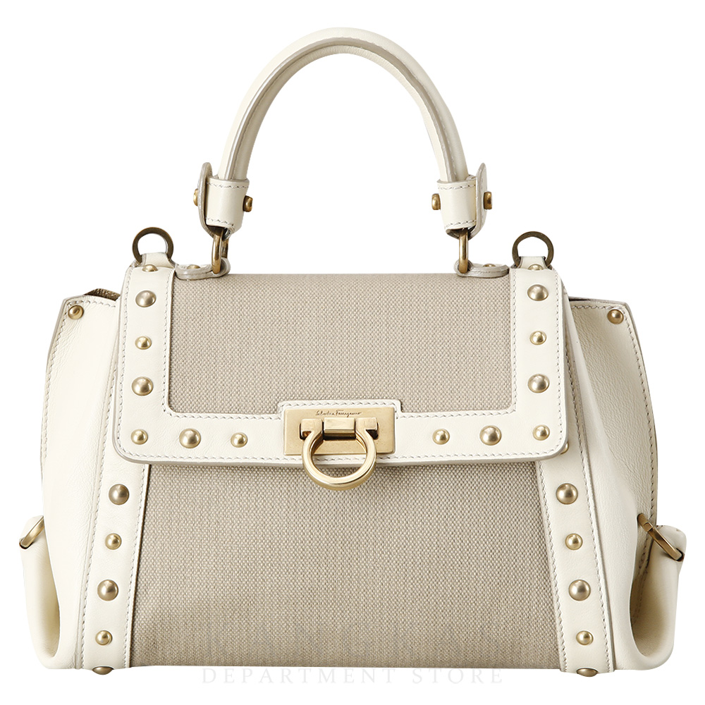 FERRAGAMO(USED)페레가모 패브릭 소피아백
